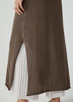 Diarte Rina Dress in Cocoa. Ethically Made Knitwear.
