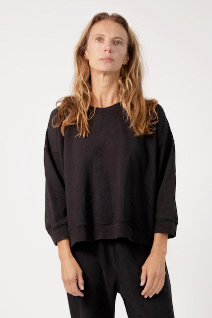 Noga 3/4 Sleeve Sweatshirt |Monday12 NEW Black Clothing