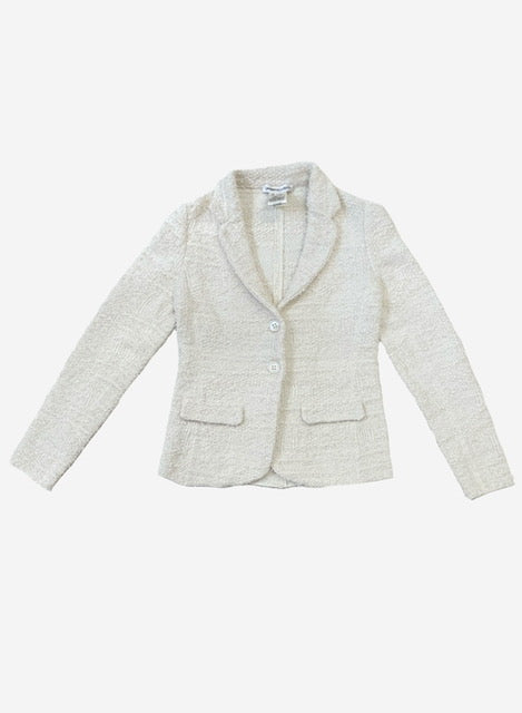 Mini Blazer Tramato in Milk White | Lamberto Losani Cardigan