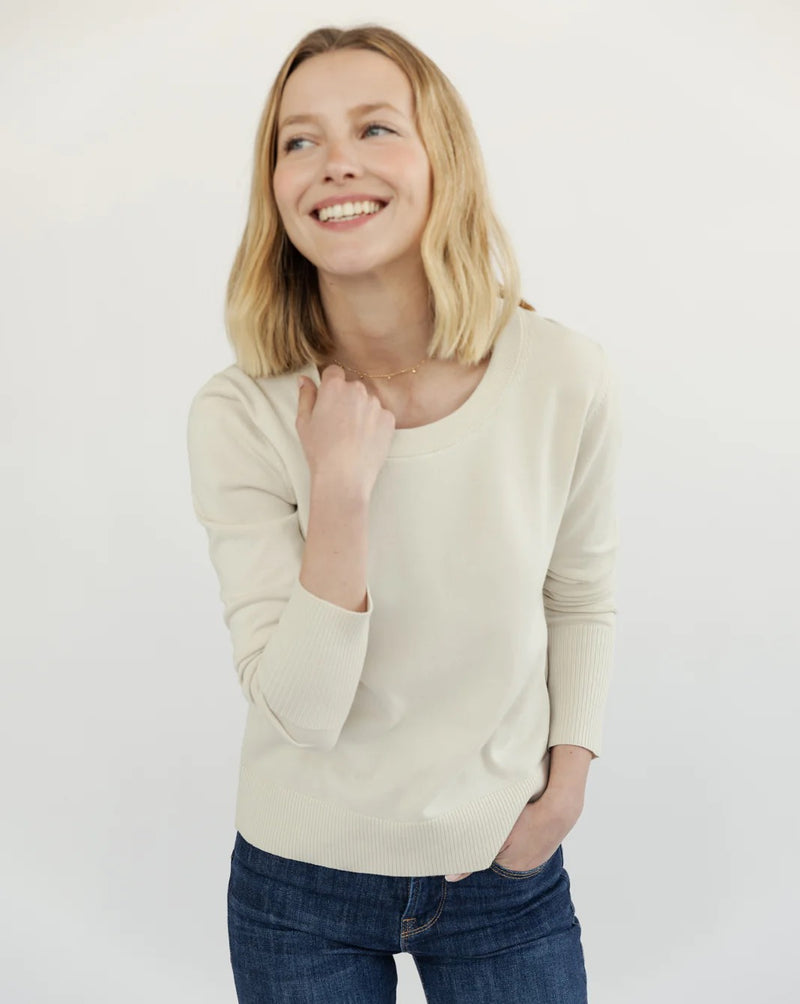Bryn Crewneck in Ivory