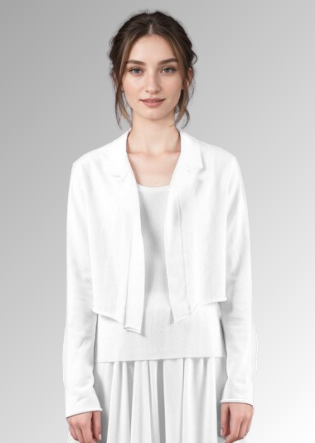Cropped Jacket in White | Lars Andersson Coats & Jackets