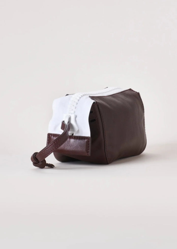 Utility Pouch | Harmin Chocolate White Handbags