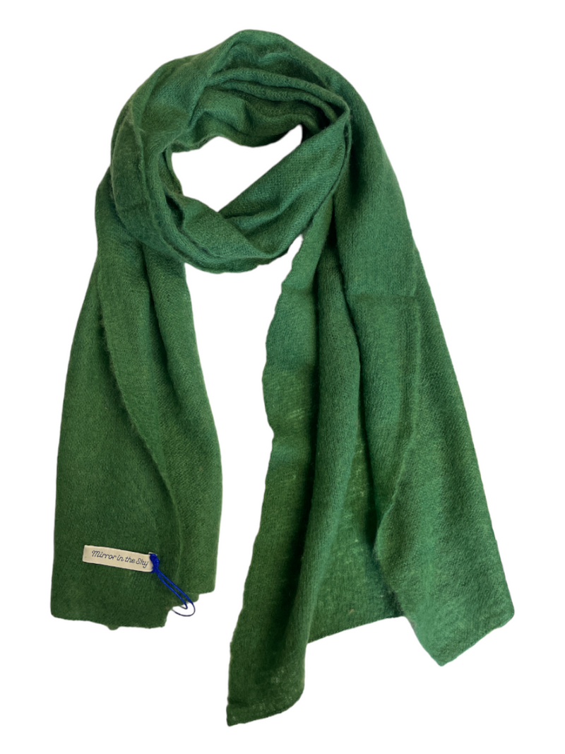 Mirror in the Sky Mini Open Knitted Scarf Herb