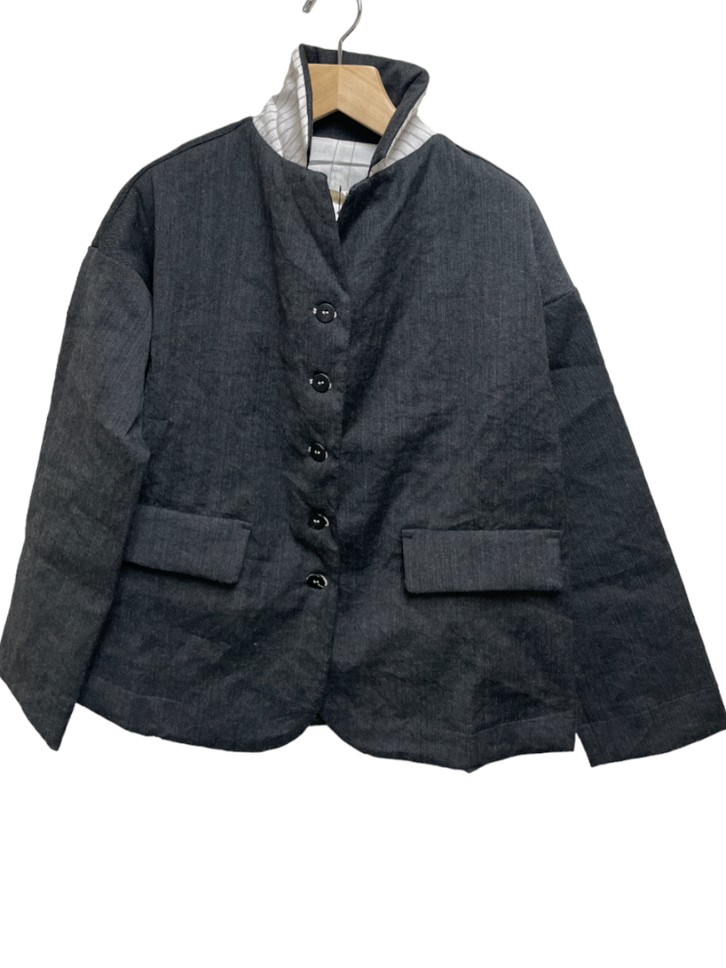Album Di Famiglia Loose Blazer Inox Slate