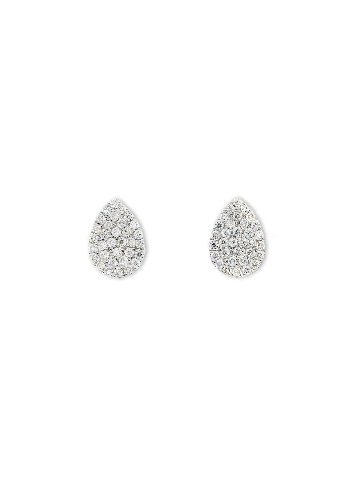 Pave Teardrop Diamond Earrings | Gemma Couture Earrings