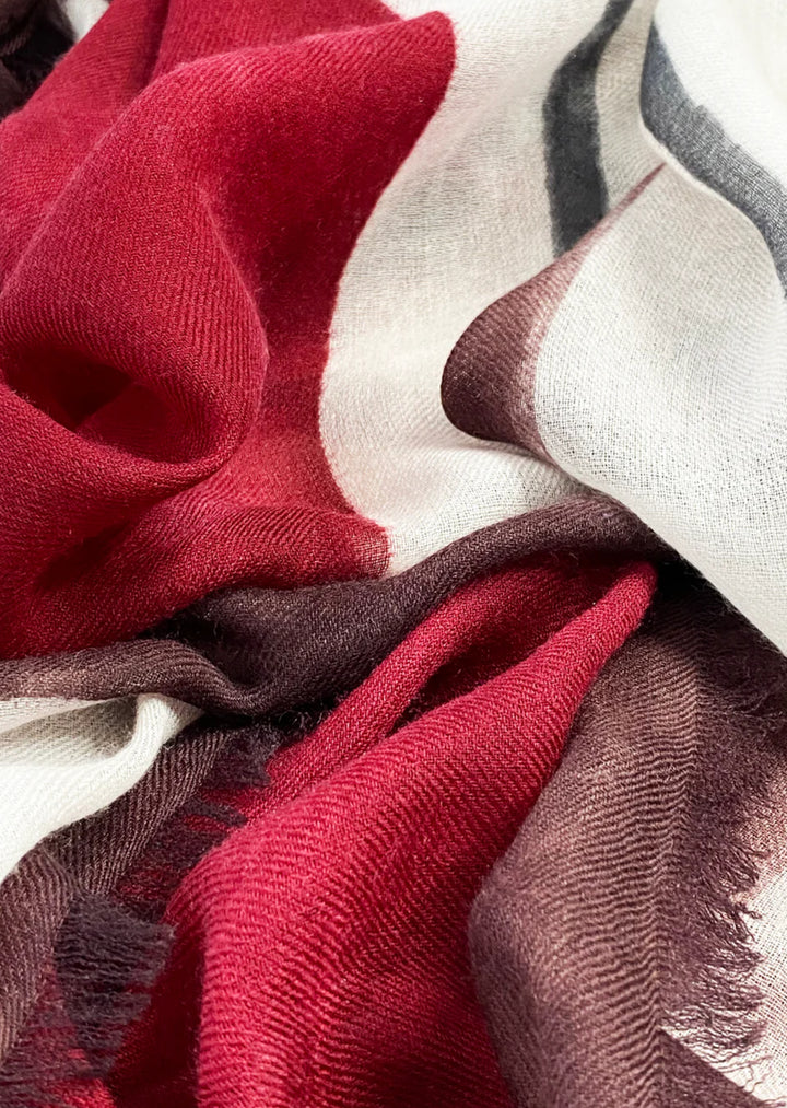 Three Frames Cashmere Scarf in Merlot | Ama Pure