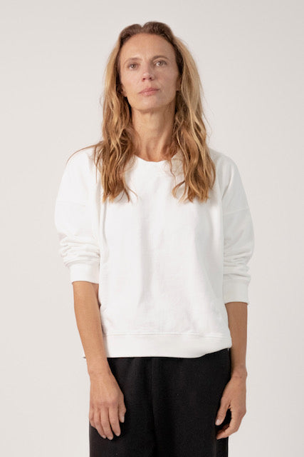 Noga 3/4 Sleeve Sweatshirt |Monday12 NEW White Clothing
