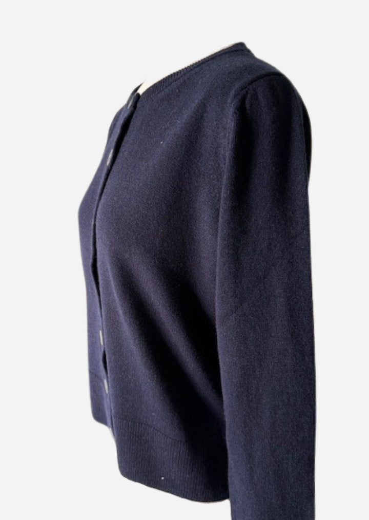 Gina Cashmere Cardigan in Navy | Incentive Cashmere Cardigan