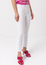 Upgrade your closet with Nine in the Morning's Endless Trumpet Pants. These pants exude an air of luxury with timeless accents. The relaxed fit, fringed hems, and sleek white color make for a chic statement piece perfect for daily wear. Nine in the Morning Endless Trumpet Pants in Milk White