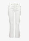 Upgrade your closet with Nine in the Morning's Endless Trumpet Pants. These pants exude an air of luxury with timeless accents. The relaxed fit, fringed hems, and sleek white color make for a chic statement piece perfect for daily wear. Nine in the Morning Endless Trumpet Pants in Milk White