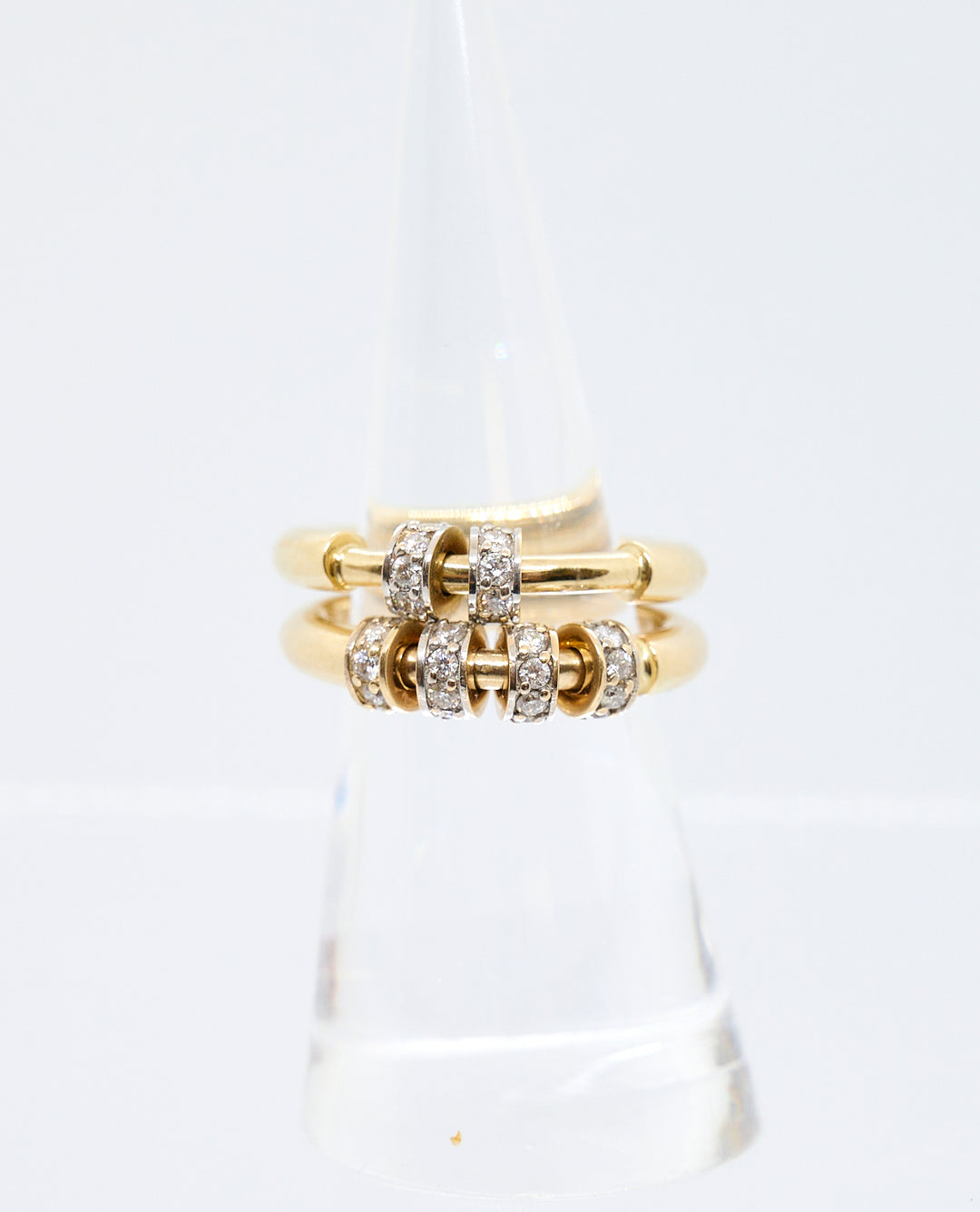 Diamond Spinner Ring | 2 Beads | RR Jewels Rings
