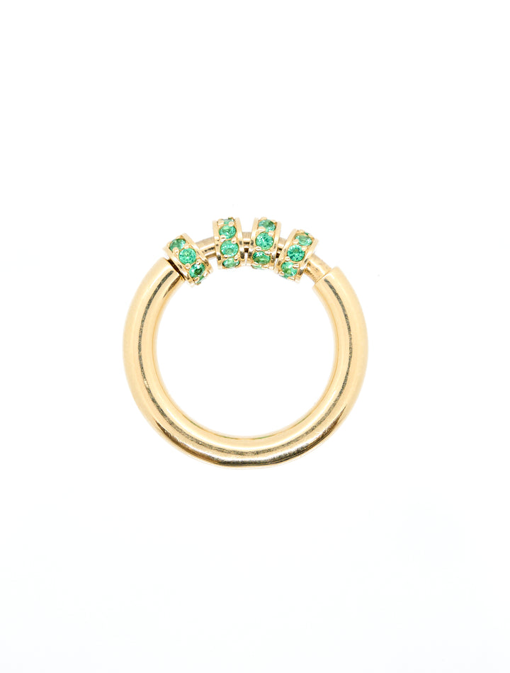 Spinner Ring | 4 Beads | RR Jewels Emerald Rings
