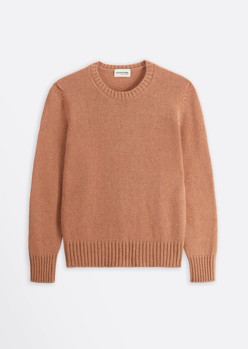 SCG Round Neck Soft Hybrid Sweater in Caramel