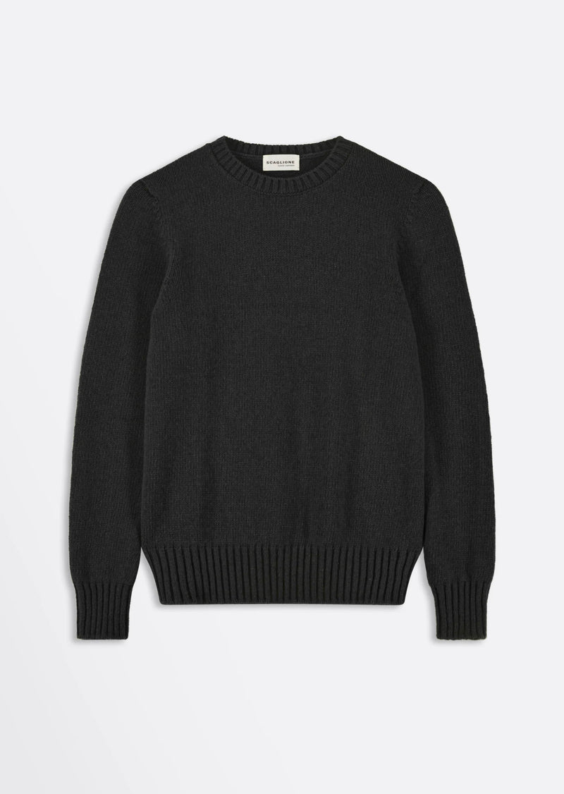 SCG Round Neck Soft Hybrid Sweater in Black
