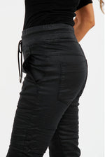 Bevy Flog Shelly Black Drawstring Pant