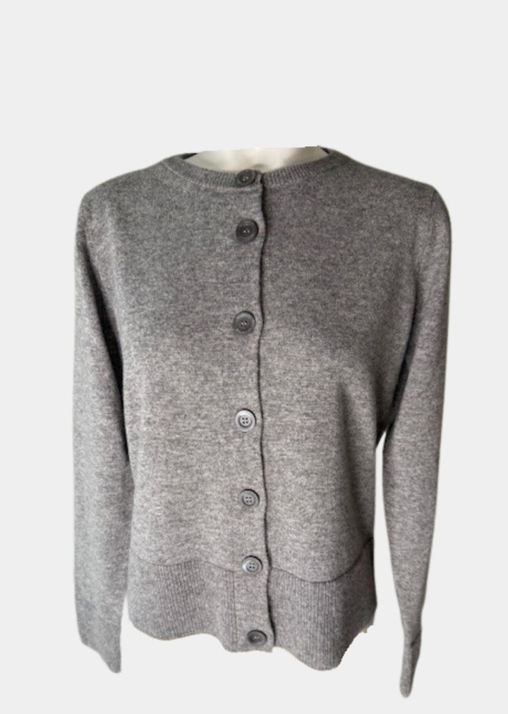 Gina Cashmere Cardigan in Grey | Incentive Cashmere Cardigan