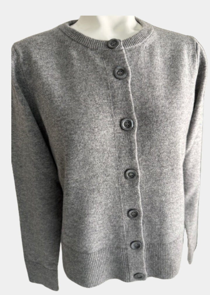 Gina Cashmere Cardigan in Grey | Incentive Cashmere Cardigan