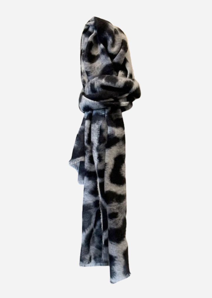 Maculato Mini Cashmere Scarf in Grey | Ama Pure Scarf