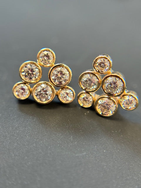 Diamond Bubble Earring 14K Gold | New Diamond Earrings