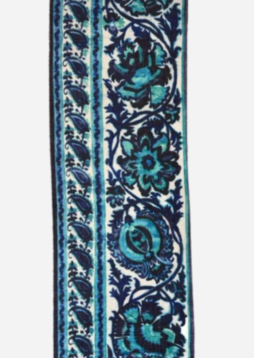 Teal Floral Mini Cashmere Scarf | Ama Pure scarf