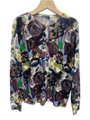 in bed with yOu Floral Crew Cardigan Blue/Purple