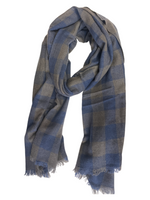 Mirror in the Sky Mirror Cashmere Shawl Checks Chocolate & Night