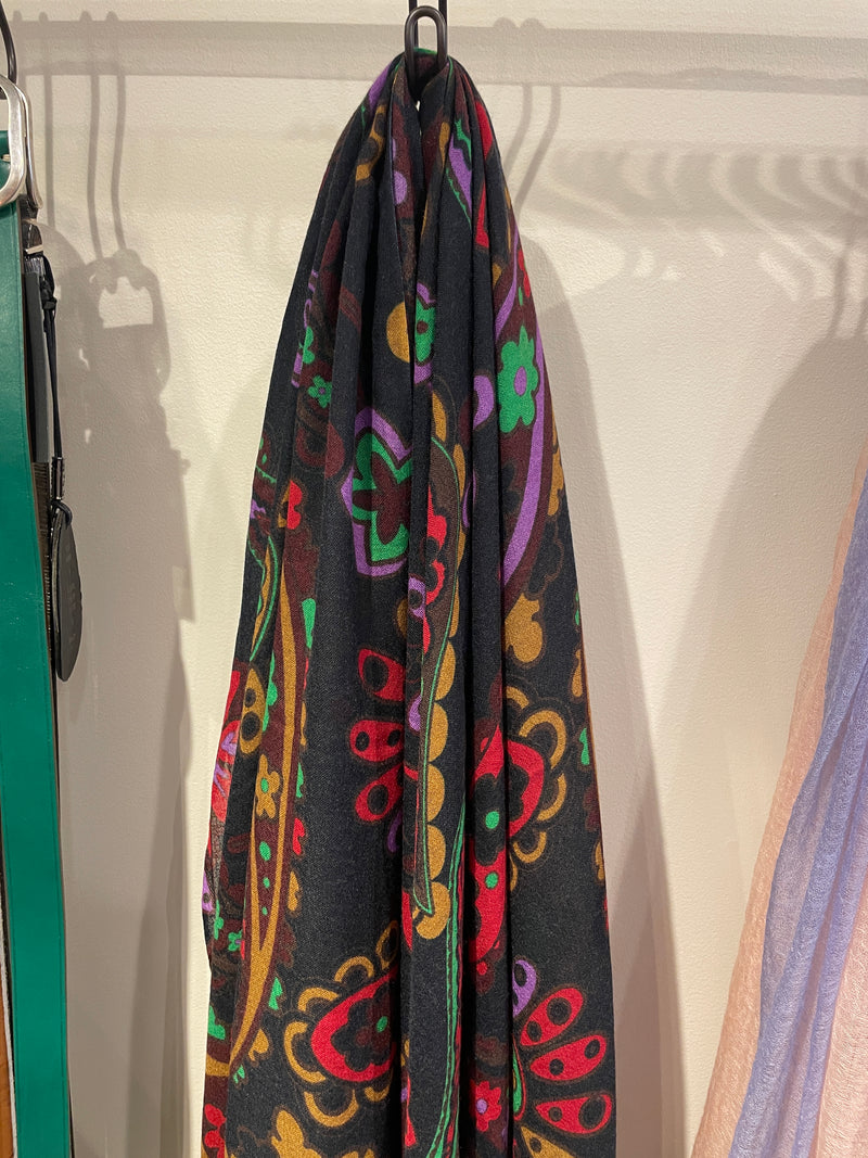 Andreas Cashmere Scarf in Navy