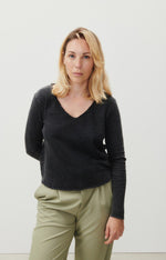 American Vintage Sonoma V Neck L/S Black