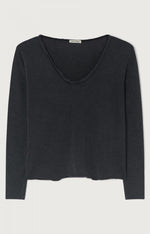 American Vintage Sonoma V Neck L/S Black