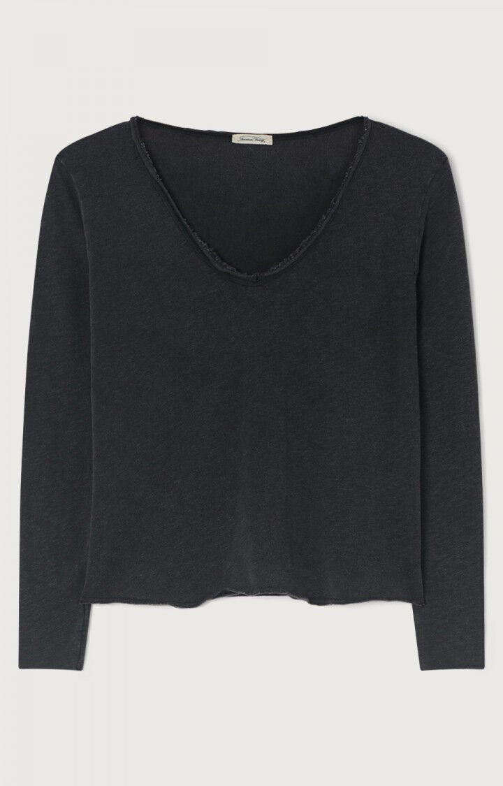 American Vintage Sonoma V Neck L/S Black