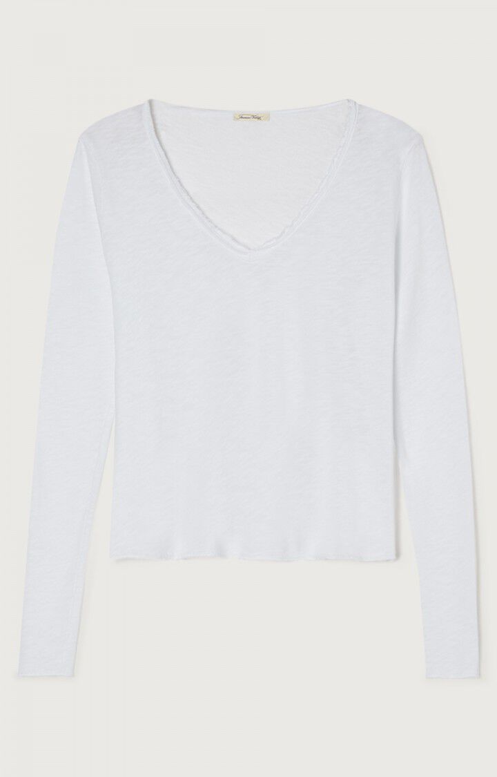 American Vintage Sonoma V Neck L/S White