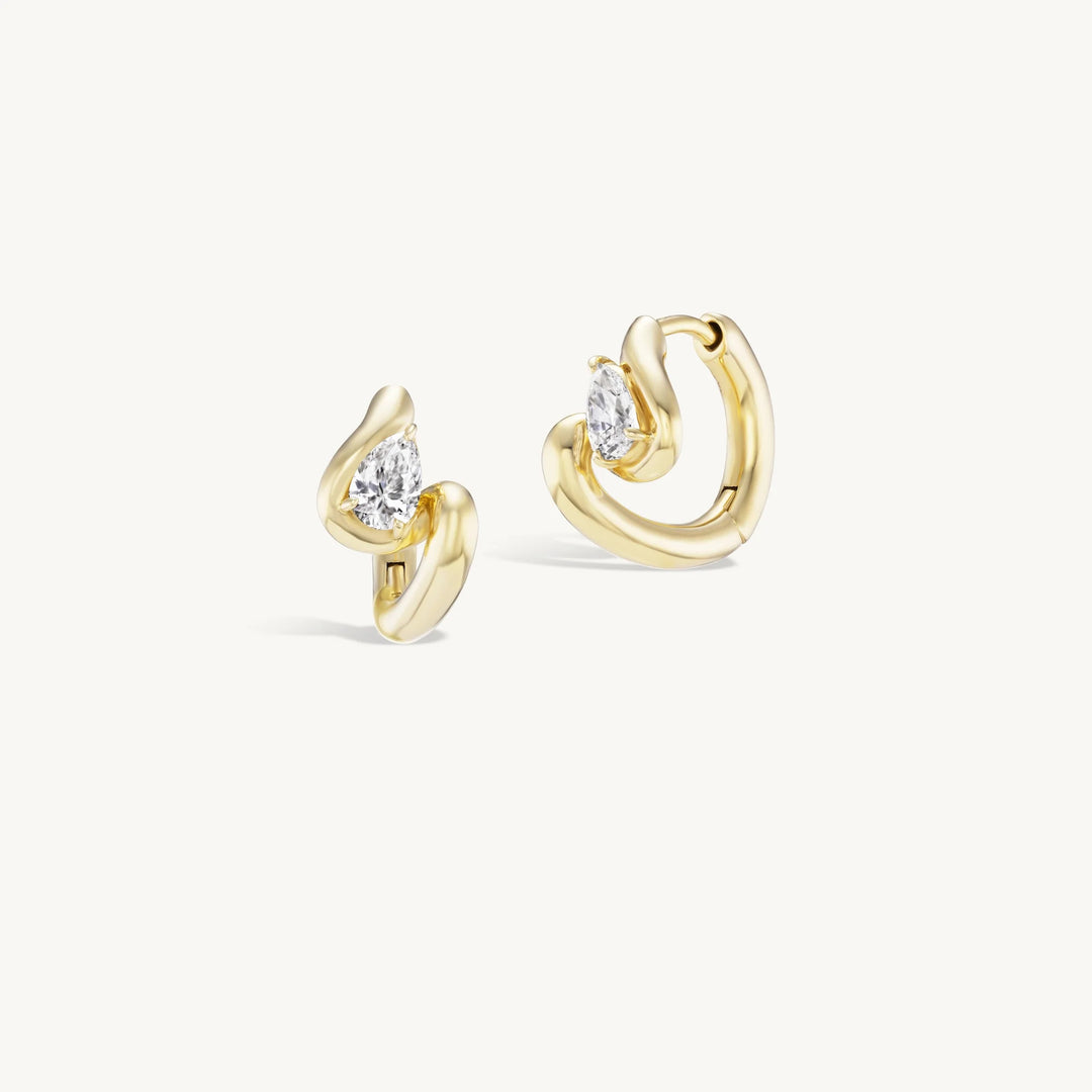 Contour Diamond Huggies | Ye Brand New Designer Earrings