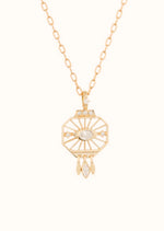 Celine Daoust Dream Maker Open Eye Diamond Octagonal Pendant Necklace