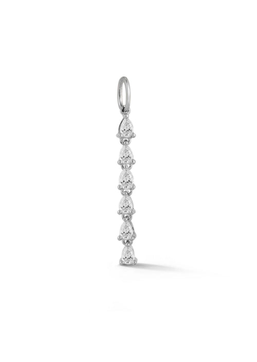 Dana Rebecca, White Gold, diamond necklace, diamond pendentUpdate your favorite layering designer diamond necklace by adding a custom pear-shaped diamond charm or pair this long and lovely layering charm with a simple chain to turn it into your new favorite diamond pendant necklace.