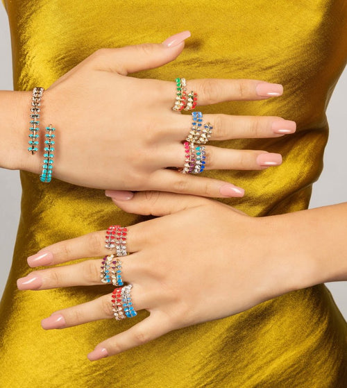 Tariq Riaz Blue Circle of Life Ring with Diamonds. Gold Ring, Enamel ring, diamond ring, expandable ring, pregnancy ring , arthritis ring, yellow gold, Tariq Riaz Ring